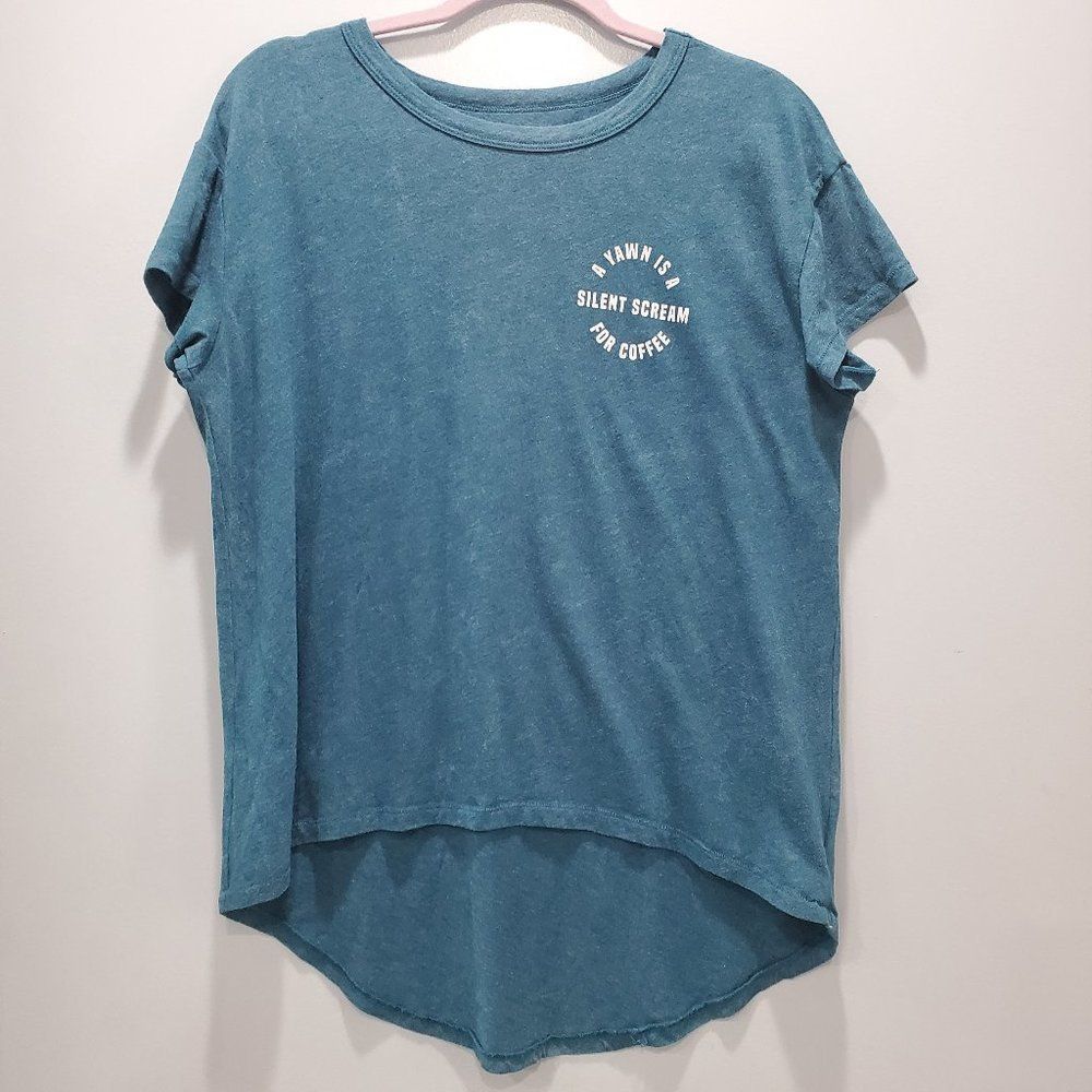 American Eagle Coffee Top Teal Size M P098